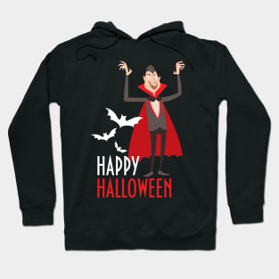 Vampire Scary and Spooky Happy Halloween Funny Graphic Hoodie